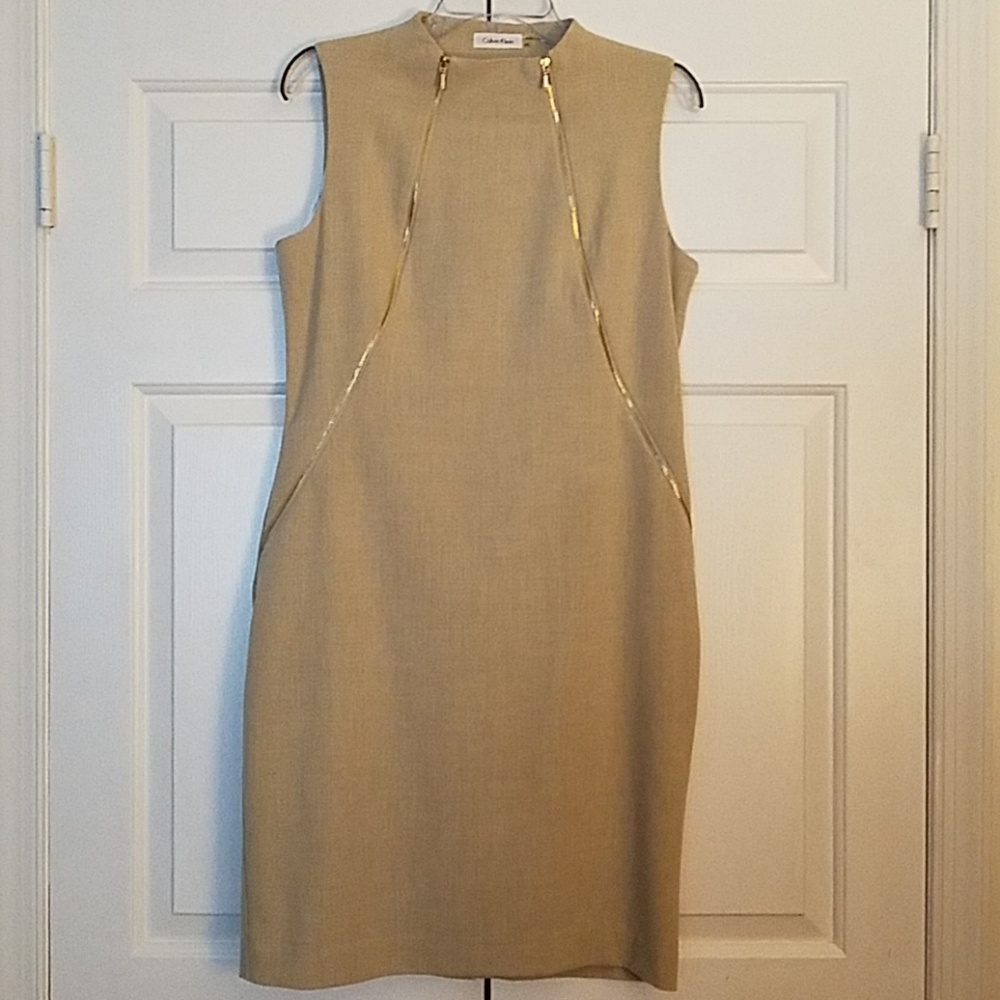 Dual zipper front dress